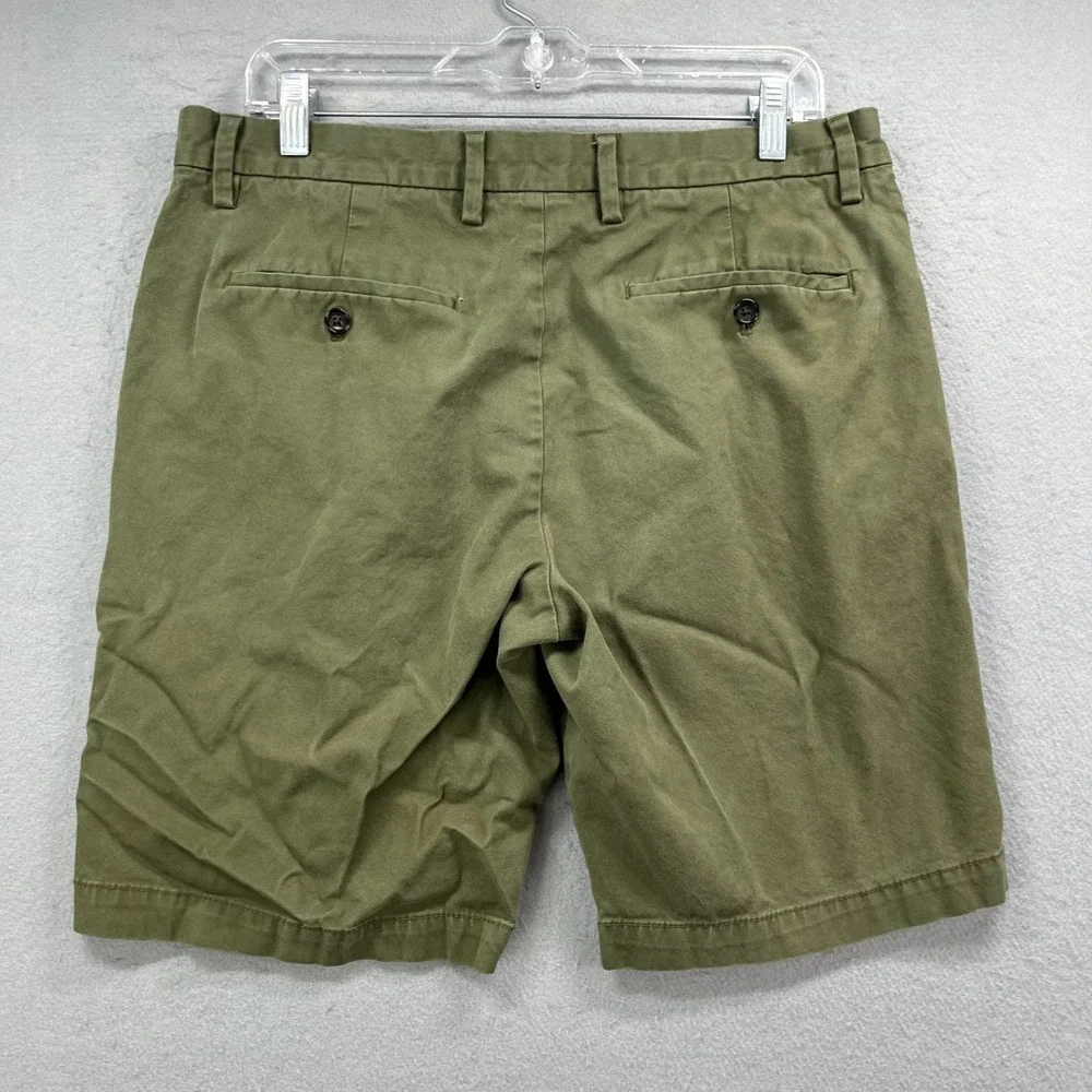 Banana Republic Shorts Mens 33 Green Aiden Chino Cotton Casual Classic Summer